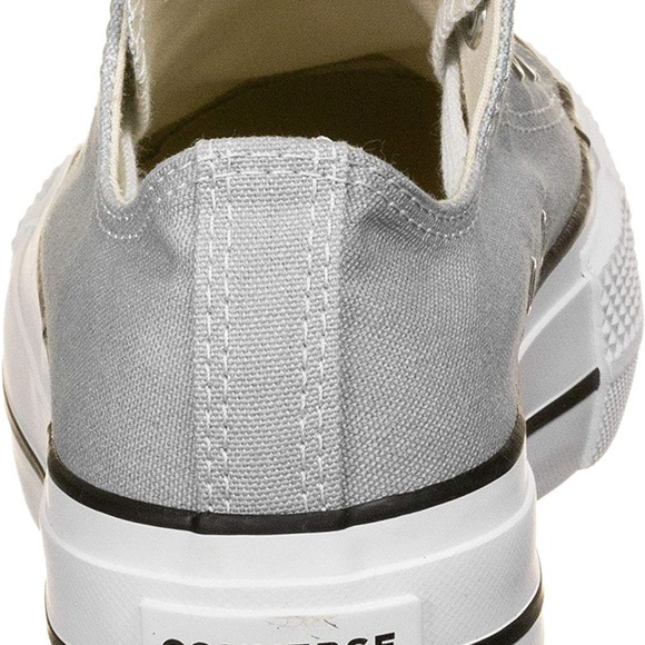 NWOT Light Grey Platform Converse Low Top Chuck Taylor SZ 7M Runs Large - Picture 10 of 13